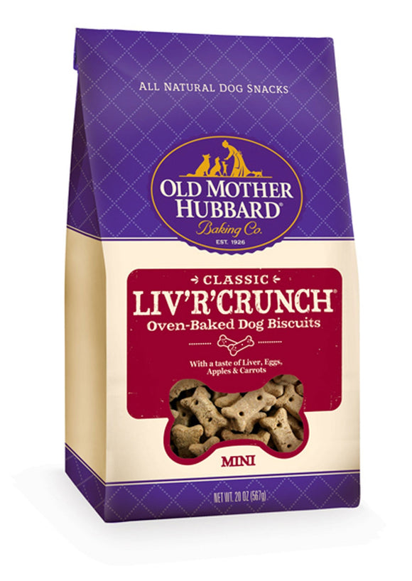 Old Mother Hubbard Crunchy Classic Natural LivRCrunch Mini Biscuits Dog Treats