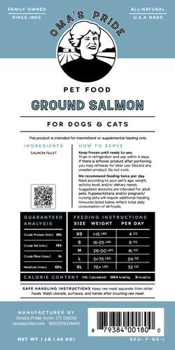 Oma's Pride Ground Salmon (2 Lb)