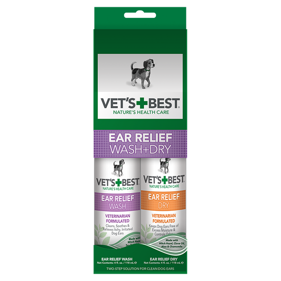 Vet's Best Ear Relief Wash + Dry