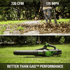 Greenworks 80V 170 MPH - 730 CFM Brushless Axial Blower (Tool Only) BL80L02 (80V 170 MPH)