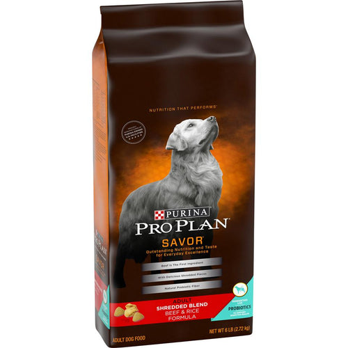 Purina Pro Plan Savor Shredded Blend Beef & Rice Formula Adult Dry Dog Food