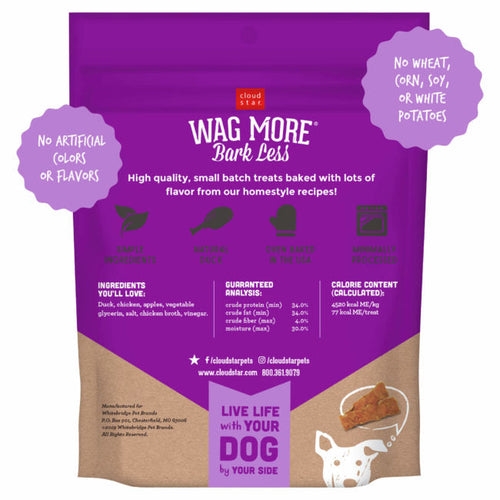 Cloud Star Wag More Bark Less Jerky: Duck & Apple Dog Treats (10-oz)