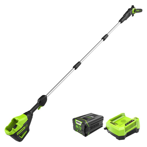 Greenworks 80V 10 Cordless Battery Pole Saw w/ 2.0 Ah Battery & Rapid Charger