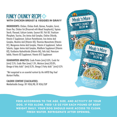 Weruva Meals 'n More Funky Chunky Recipe Plus with Chicken Breast & Veggies in Gravy Dog Food