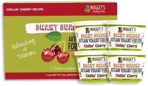 Nugget's Healthy Eats Frozen Smart Snacks Artisan Yogurt Chillin’ Cherry for Dogs (3.5 oz)