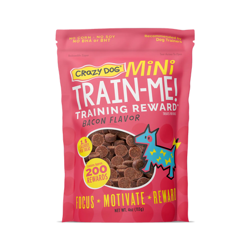 Crazy Dog Train-Me! Bacon Flavor Dog Treats 4 Oz