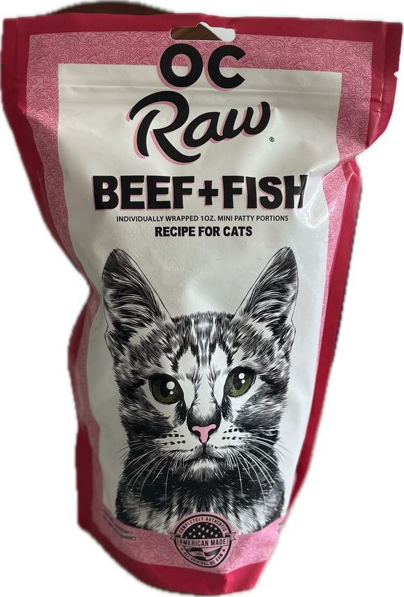 OC Raw’s Feline Beef + Fish Recipe for Cats