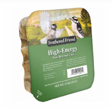Global Harvest Foods Feathered Friend High-Energy Wild Birds Suet Cake (11 oz)