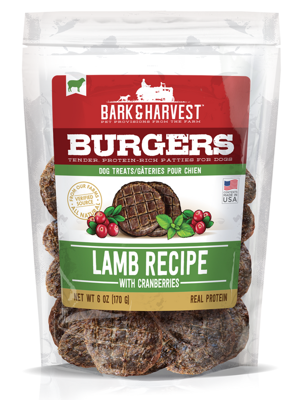 Bark & Harvest Burgers Lamb with Cranberry Dog Treat (6 oz)