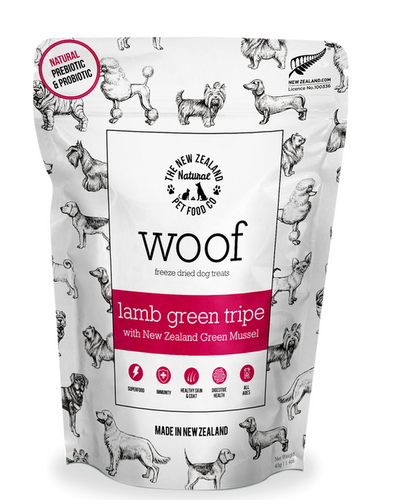 New Zealand Natural Pet Food Woof Lamb Tripe Treat for Dogs