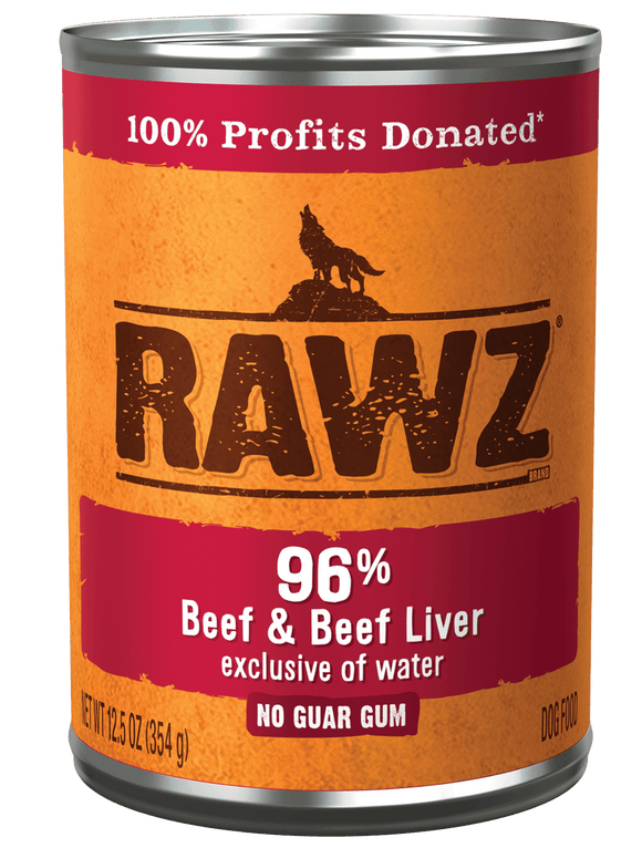 Rawz 96% Beef & Beef Liver Dog Food