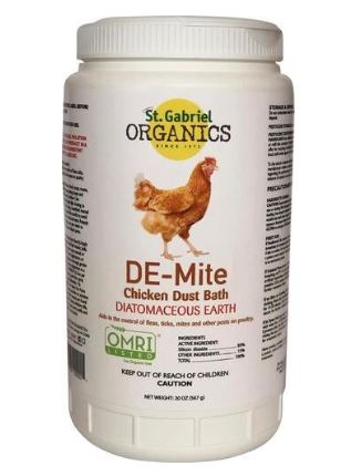 St. Gabriel Organics De-Mite Chicken Dust Bath Diatomaceous Earth (20 oz)