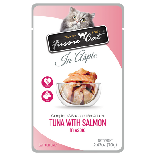 Fussie Cat Tuna with Salmon in Aspic Cat Food