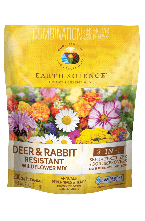 Earth Science Deer & Rabbit Resistant Flower Mix 3-in-1 Formula (2 lb)