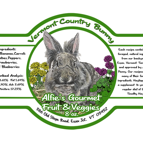 Vermont Country Bunny Alfie's Gourmet Fruit & Veggies Small Animal Treats