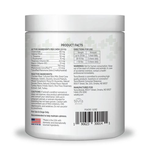 Tevra Brands Vetality Calming Well Chews for Dogs