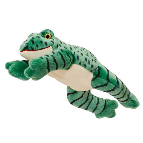 Fluff & Tuff Oliver Green Frog Dog Toy