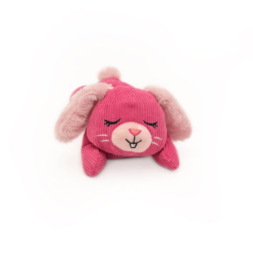 ZippyPaws Snooziez with Shhhqueaker – Bunny Dog Toy