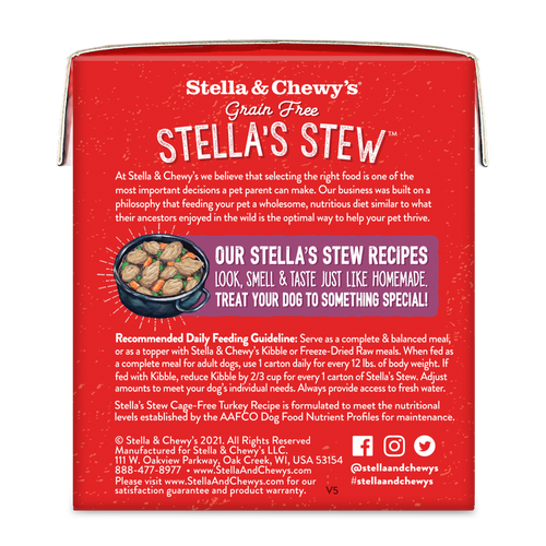 Stella & Chewy's Stella's Stew Cage Free Turkey Recipe Food Topper for Dogs