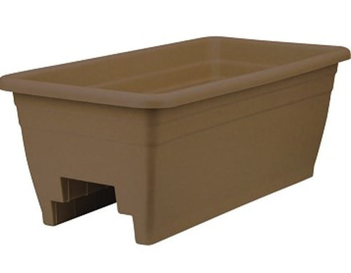 DECK RAIL BOX PLANTER (24 IN, BROWN)