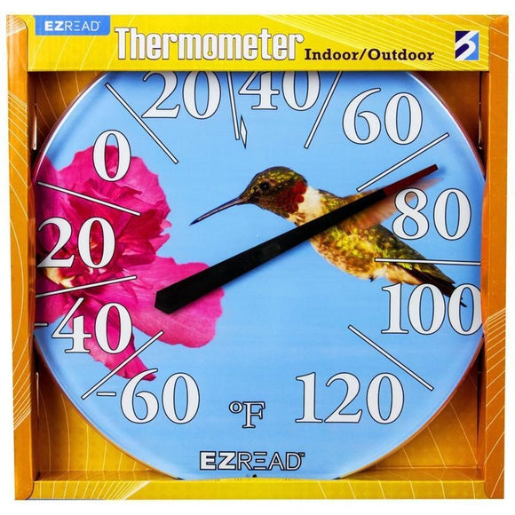 EZREAD DIAL THERMOMETER HUMMINGBIRD (12.5 INCH, HUMMINGBIRD)