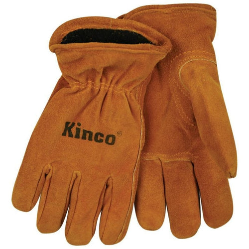 Kinco Lined Suede Cowhide Glove (Tan Youth)