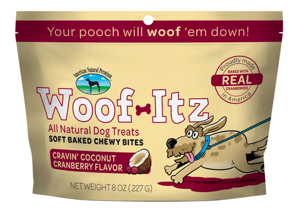American Natural Premium Woof-Itz Cravin' Coconut Cranberry Dog Treat (8 oz (227 Grams))