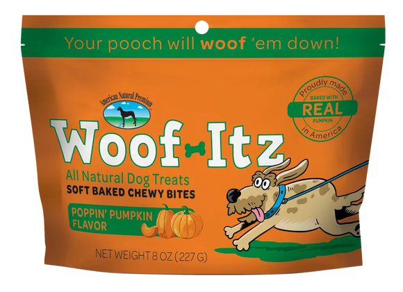 American Natural Premium Woof-Itz Poppin' Pumpkin Dog Treat (8 oz (227 Grams))
